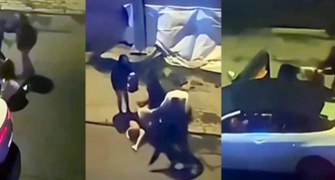 Avcılar'da kadına şiddet kamerada: Tekme tokat darbedildi yerde sürüklendi