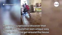 Watch: Adorable little dog moves rugs out of the way of Grandma’s wheelchair