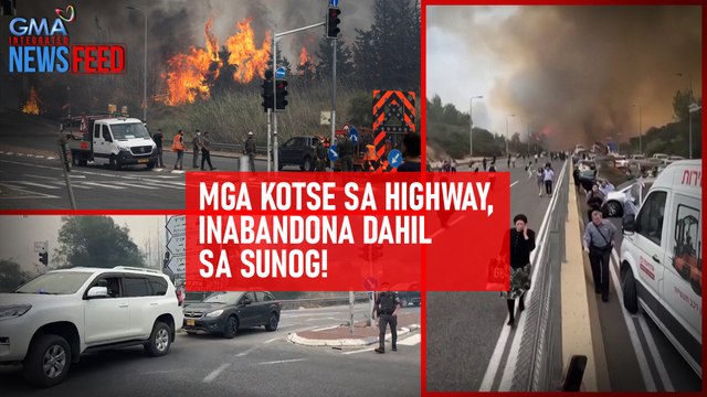 Mga kotse sa highway, inabandona dahil sa sunog! | GMA Integrated Newsfeed