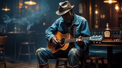 Blues Relaxing Music Whiskey Tears on a Moonlit Night