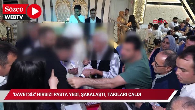 'Davetsiz' hırsız! Pasta yedi, şakalaştı, takıları çaldı