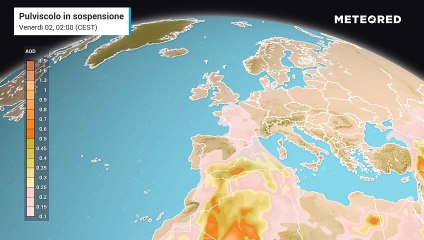 Irruzione di polvere desertica, arriva nuovamente la sabbia del Sahara!