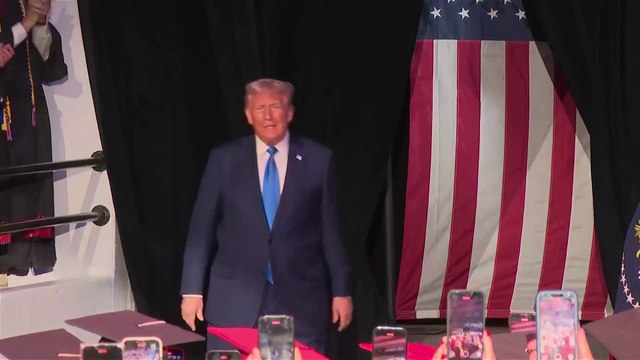 Trump takes shots at judges, the press and Harvard during Alabama commencement speech