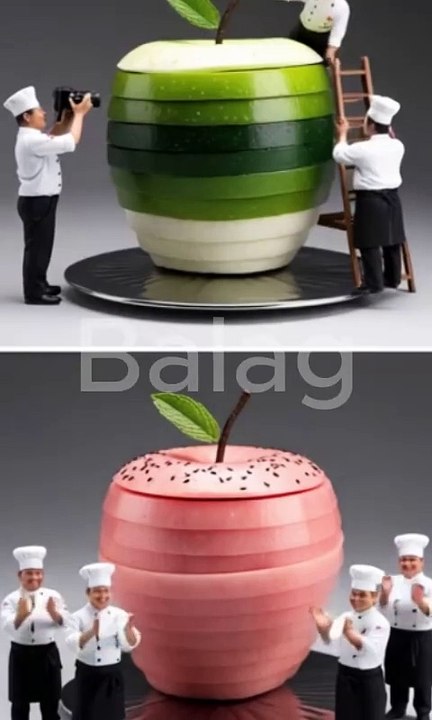 Green and red apple