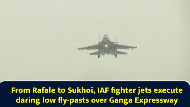 From Rafale to Sukhoi, IAF fighter jets execute daring low fly-pasts over Ganga Expressway