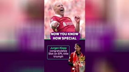 ‘You’re part of history!’ – Klopp sends Slot congratulations