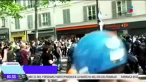 Así se vivió la marcha del Día del Trabajo en Francia y Chile