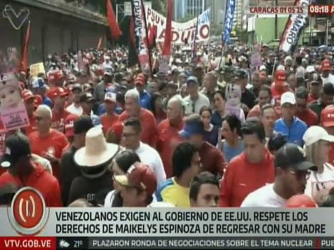 Venezolanos exigen al gobierno estadounidense la liberación de la niña Maikelys Espinoza