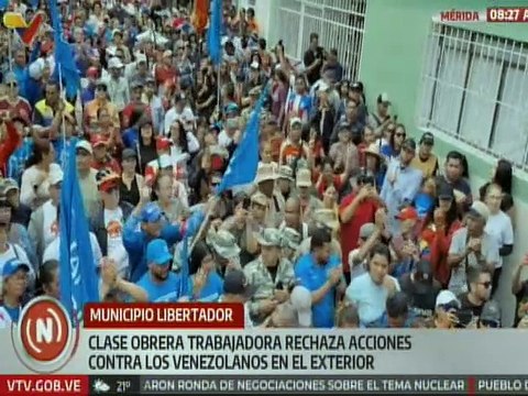 Clase trabajadora merideña rechaza acciones violentas contra migrantes venezolanos en el exterior