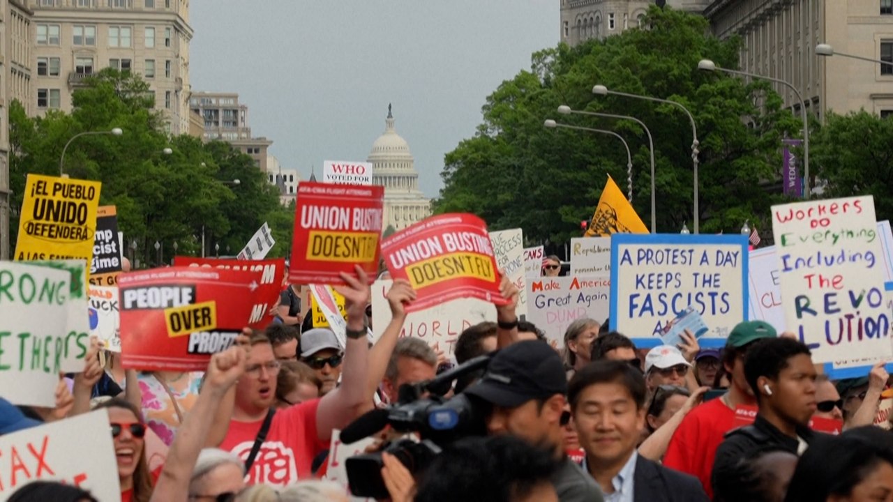 Pour le 1er-Mai, des milliers d'Américains ont manifesté contre Donald Trump