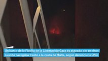 Drones atacan un barco con ayuda humanitaria para gaza frente a las costas de Malta
