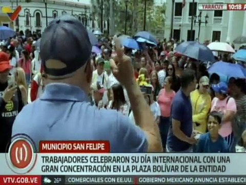 Yaracuy I En el mcpio. San Felipe trabajadores apoyan políticas laborales del gobierno bolivariano