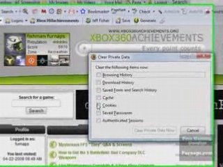 Clearing cookies in firefox