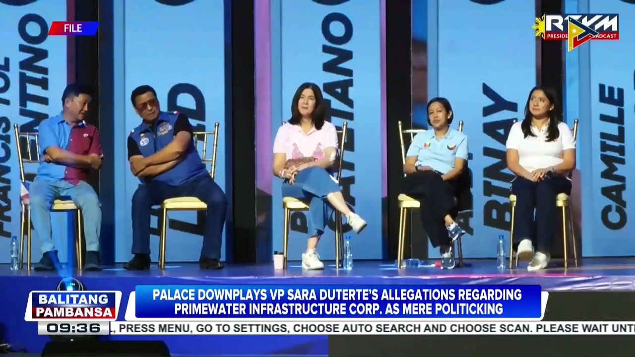 Palace downplays VP Duterte’s allegations regarding PrimeWater as mere politicking