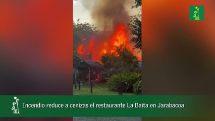 Incendio reduce a cenizas el restaurante La Baita en Jarabacoa