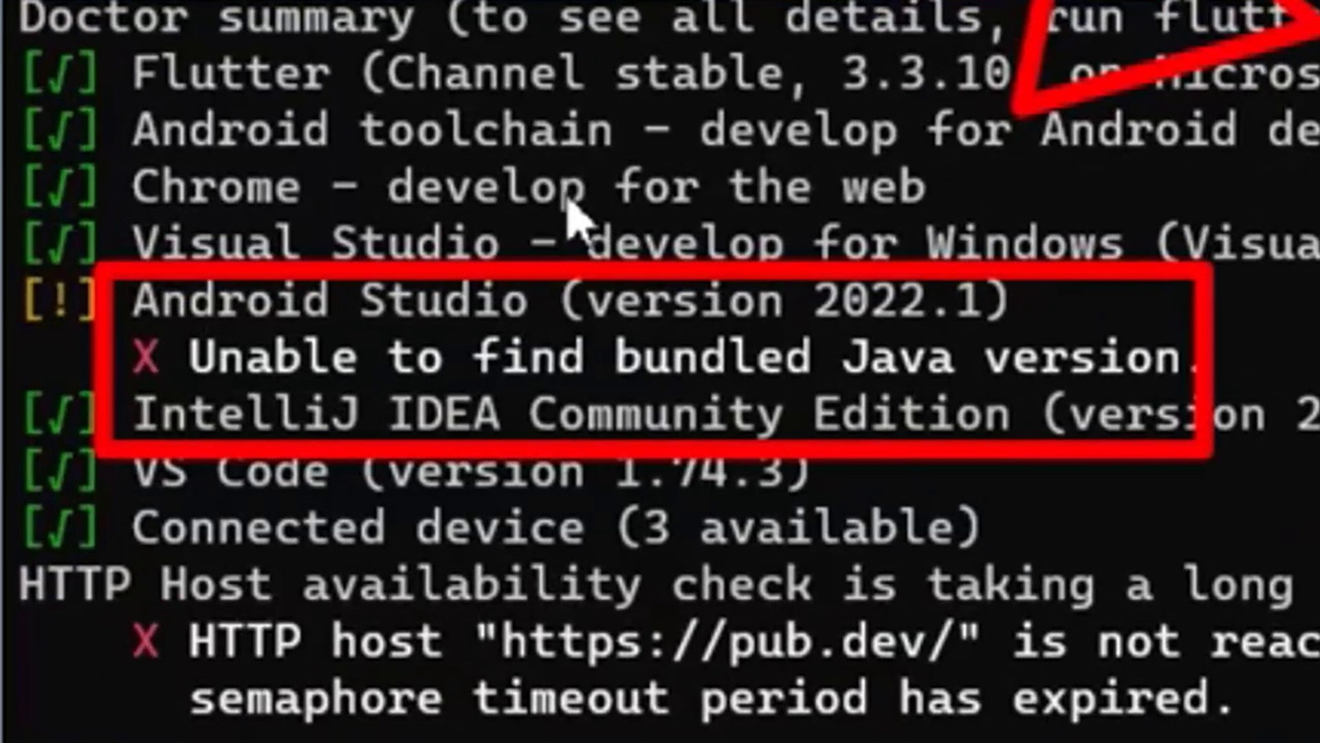 ⁣Unable to find bundled java version flutter android studio - Fixed Error
