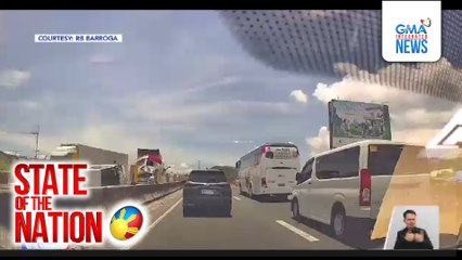 Dalawang truck at isang van, nagkarambola sa SLEX; Isa sugatan | SONA