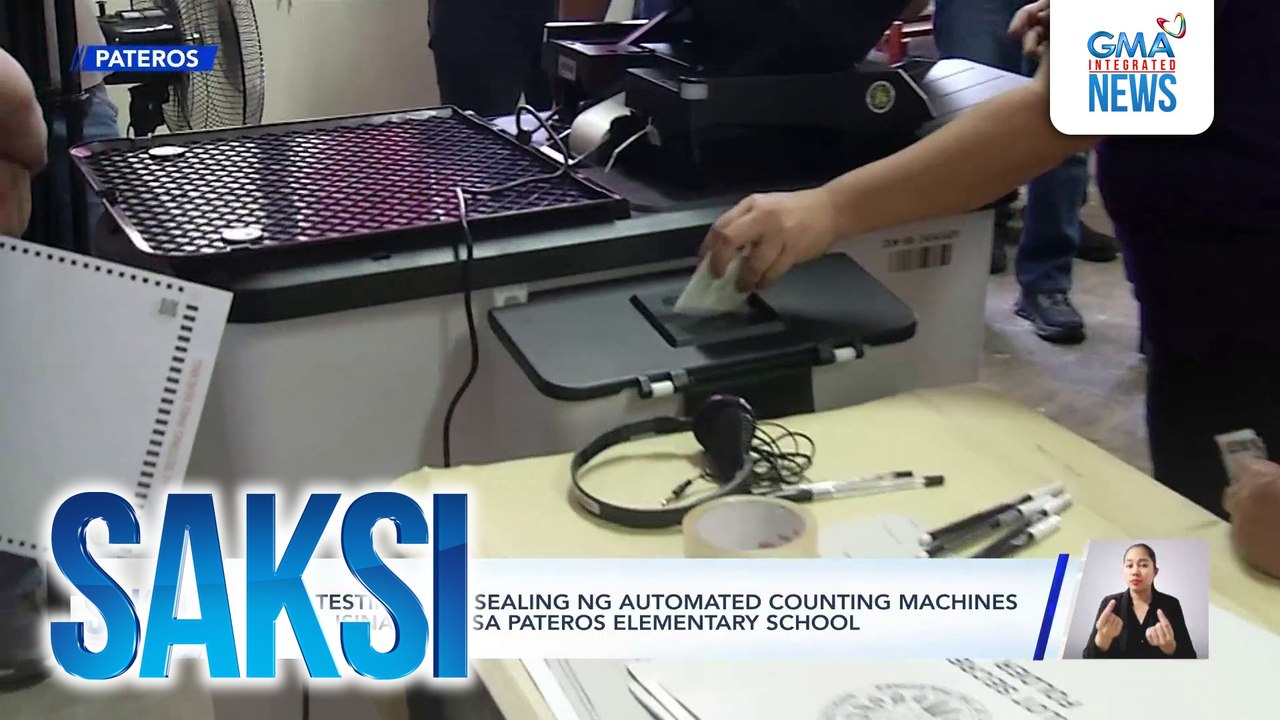 Final testing and sealing ng automated counting machines o ACM, isinagawa sa Pateros Elementary School | Saksi