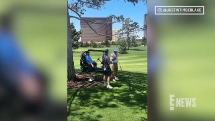 Justin Timberlake, Travis Kelce Dance During Golf Outing _ E! News