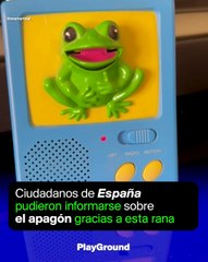 Ciudadanos de España pudieron informarse sobre el apagón gracias a esta rana