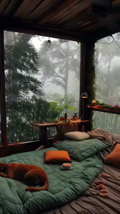 Rainday romantic bed time enjoy