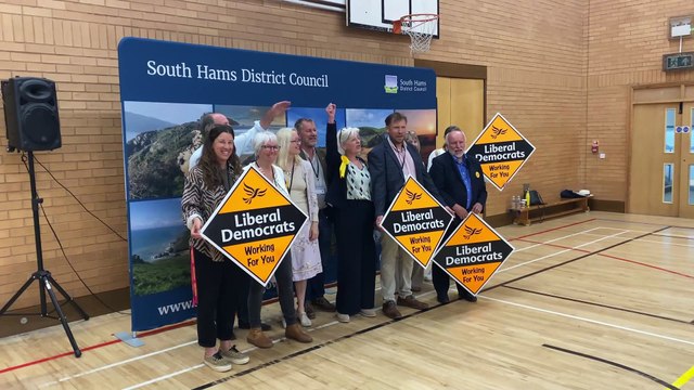 The Liberal Democrats celebrating several victories at the County Elections