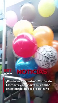 La rutina de los pasajeros de un camión en Monterrey se vio interrumpida por una adorable sorpresa. Su chofer decidió celebrar el Día del Niño de una manera muy especial, decorando su unidad con globos y figuras infantiles para llevar alegría a grandes y