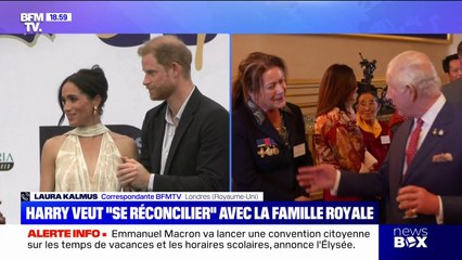 "J'aimerais beaucoup me réconcilier avec eux": le prince Harry évoque la famille royale