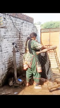 desi girl in home | Village Life Vlog cleaning #shorts #viral