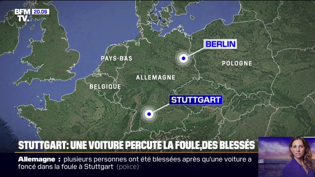 Allemagne: une voiture percute la foule à Stuttgart et fait trois blessés graves