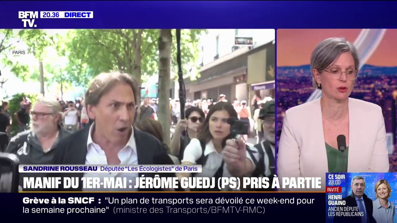 Jérôme Guedj exfiltré du cortège parisien du 1er-mai: "J'ai été choquée de ces images, il y avait toute sa place", affirme Sandrine Rousseau
