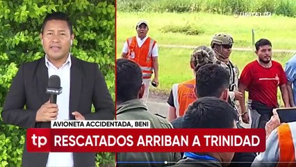 Cinco rescatados de la avioneta desaparecida llegaron a Trinidad para recibir atención médica
