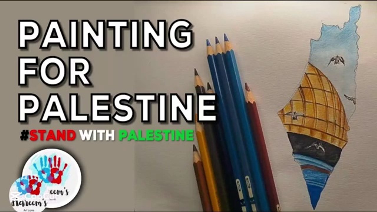 Painting for Palestine stand with Palestine one day the sun will rise on this landFree Palestine