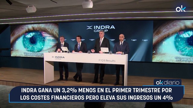 Indra gana un 3,2% menos en el primer trimestre por los costes financieros pero eleva sus ingresos un 4%