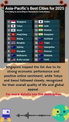 Asia-Pacific’s Best Cities for 2025 #ranking