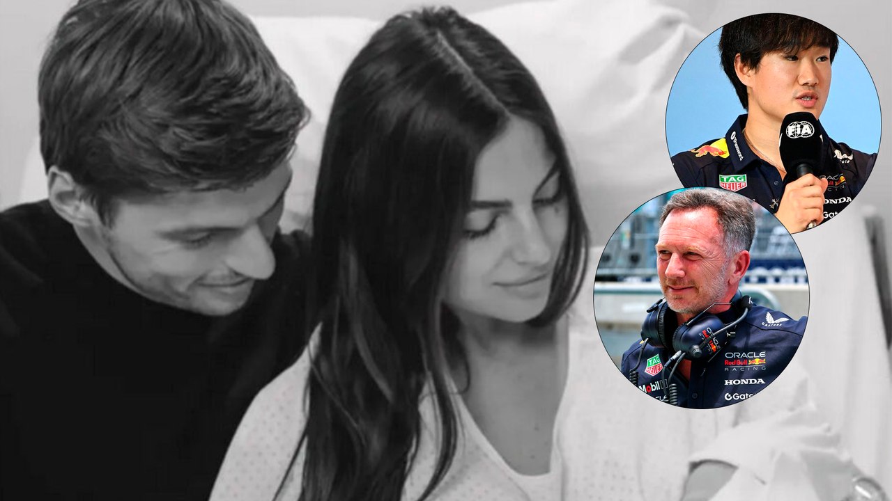Max Verstappen regresa con Red Bull tras el nacimiento de su hija; Yuki Tsunoda y Christian Horner lo felicitan en redes