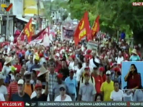 Clase obrera del estado Barinas marcharon en respaldo a las políticas del Gobierno Bolivariano