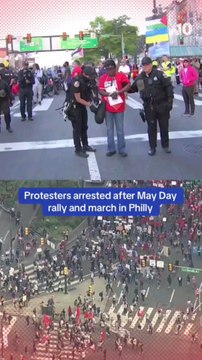 Protesters Arrested After May Day Rally with Bernie Sanders in Philly’s Center City#MayDay #Philly #BernieSanders #Protest #NBC10Philly