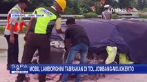Kecelakaan Mobil Sport Lamborghini di Tol Jombang-Mojokerto, Ringsek Parah!