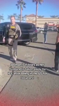 Heartbroken Woman Weeps as Husband of 30 Years Is Detained by ICE for Deportation.