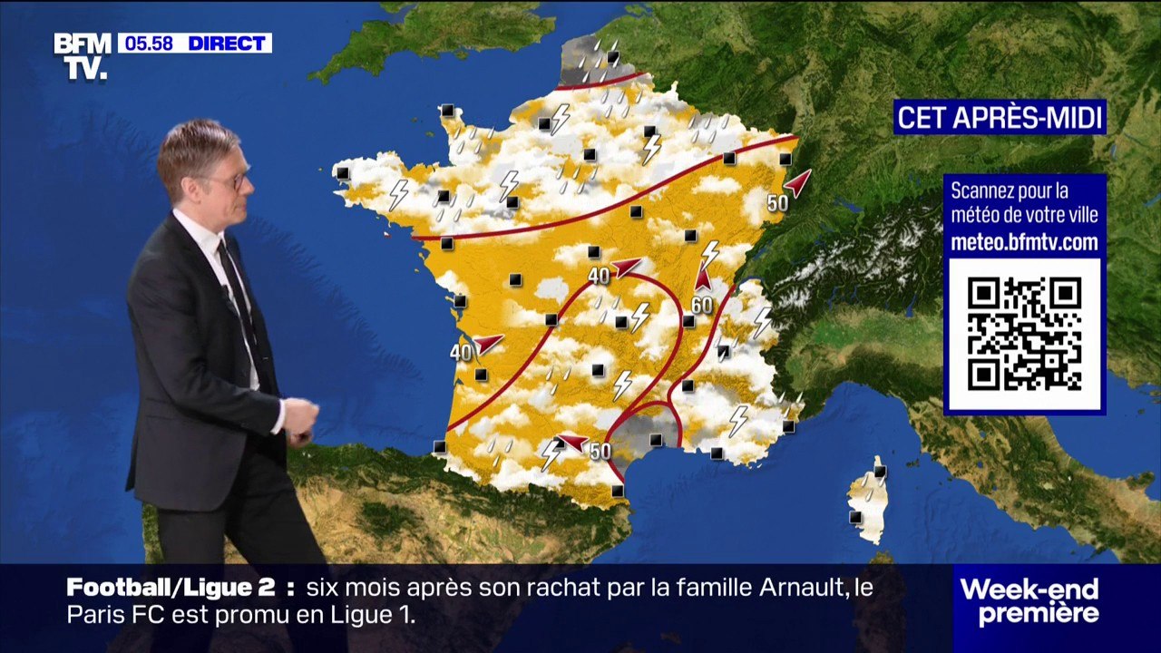 Météo: début de la baisse des températures et une vigilance jaune aux orages ce samedi