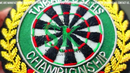 Hand Embroidery Badges, Handmade Bullion Wire Embroidery Badge, HAND EMBROIDERED PATCH