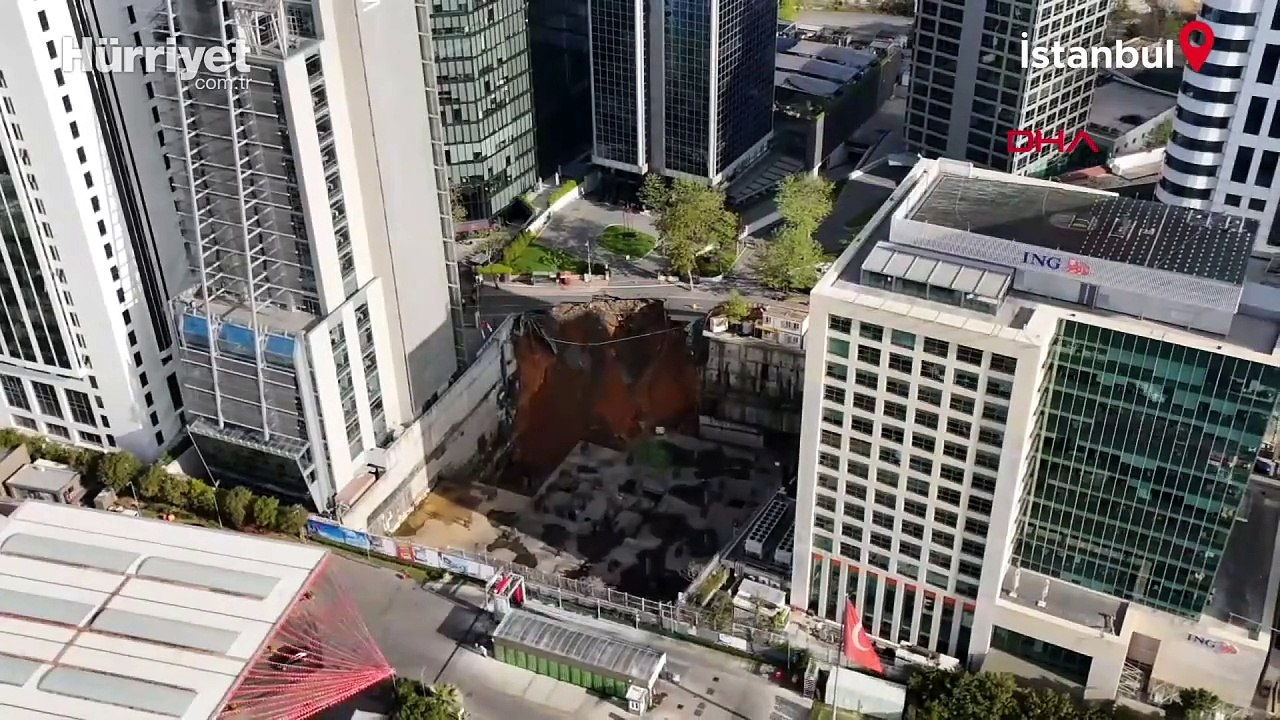 Sarıyer'de yolda çökme; Eski Büyükdere Caddesi trafiğe kapatıldı