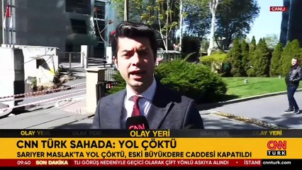 SON DAKİKA... İstanbul Sarıyer'de yol çöktü!