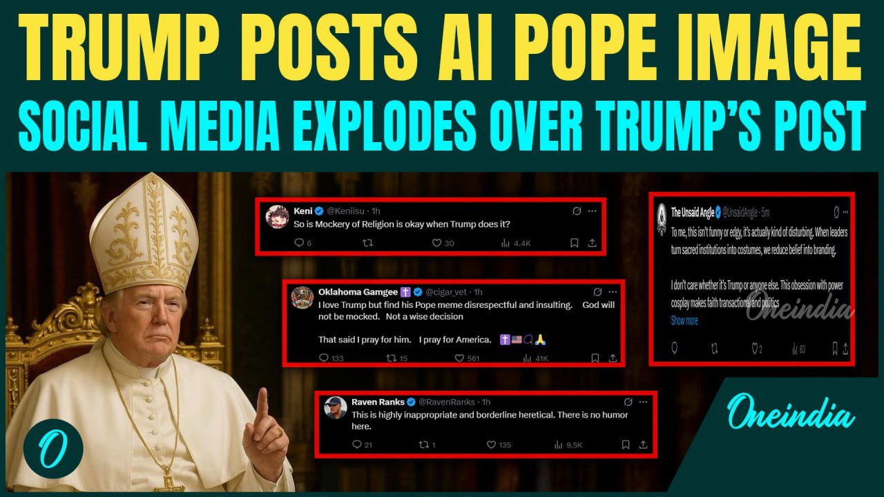 Trump Sparks Outrage With AI Pope Image After Joking He Wants To Succeed Francis | Papal Conclave