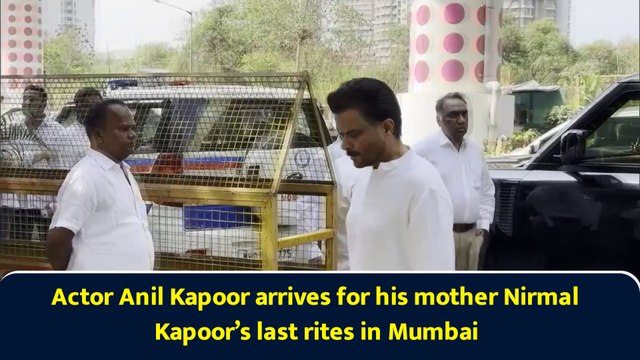 Actor Anil Kapoor arrives for his mother Nirmal Kapoor’s last rites in Mumbai