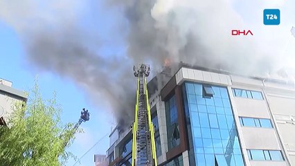 Esenyurt'ta 3 katlı tekstil fabrikasında yangın