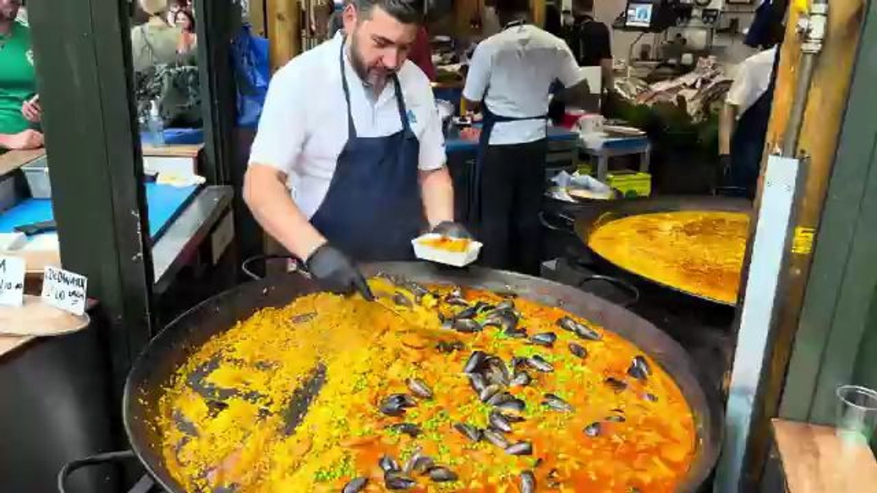 London UK's biggest market street food full walk through