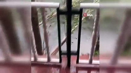 Elazığ'da hayat felç oldu! Çatılar uçtu, ağaçlar devrildi!