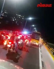 उद्घाटन होताच उड्डाणपुलावर वाहनांच्या रांगाच रांगा